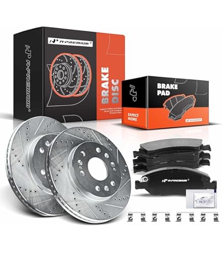 Front OE Brake Pads And Rotors Kit For 2005-2007 Cadillac