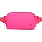 Pander Mini Belt Bag – Ultra Compact, Fits 6.7” Phone, Lipstick, Earbuds, Essentials, Small Crossbody Waist Purse, Sonic Pink