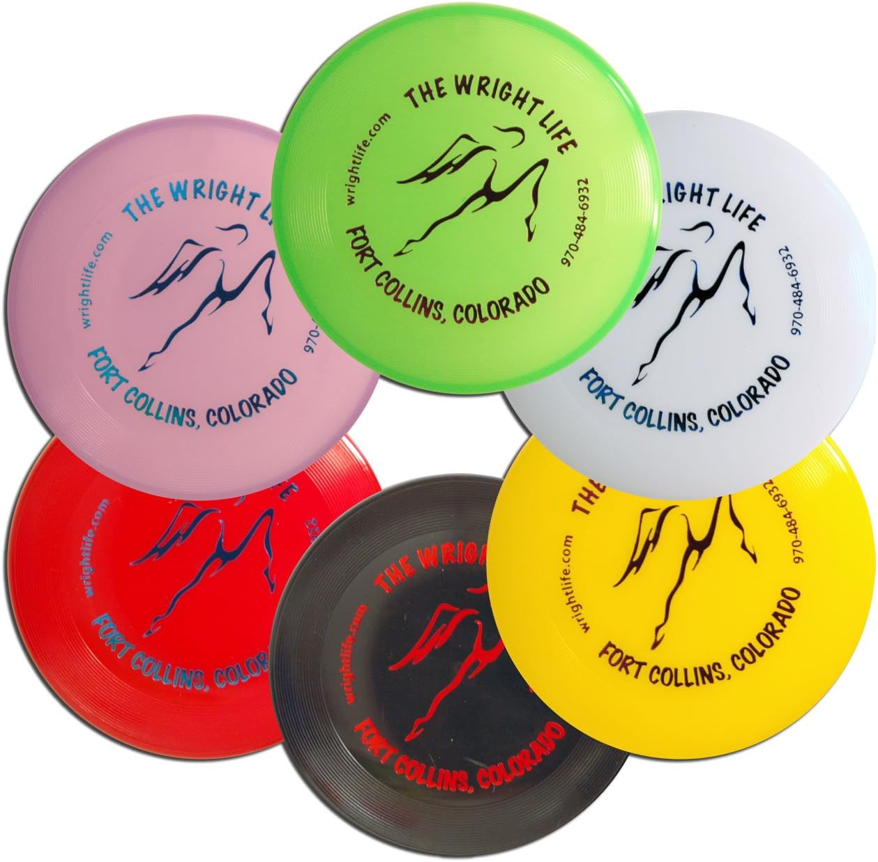 WhamO Mini Disc 6 Pack Frisbee Golf Markers Wright Life Design