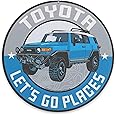 Toyota FJ Cruiser Let's Go Places Round Metal Sign - Fun Toyota Sign for Garage, Shop or Man Cave