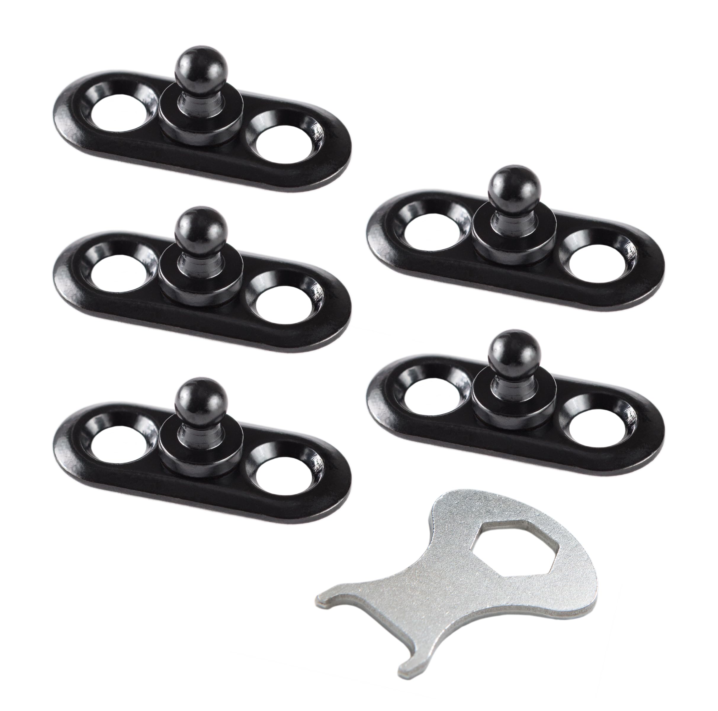 Tenax Black 5 Base Perforated Plates + 1 Tenax Key