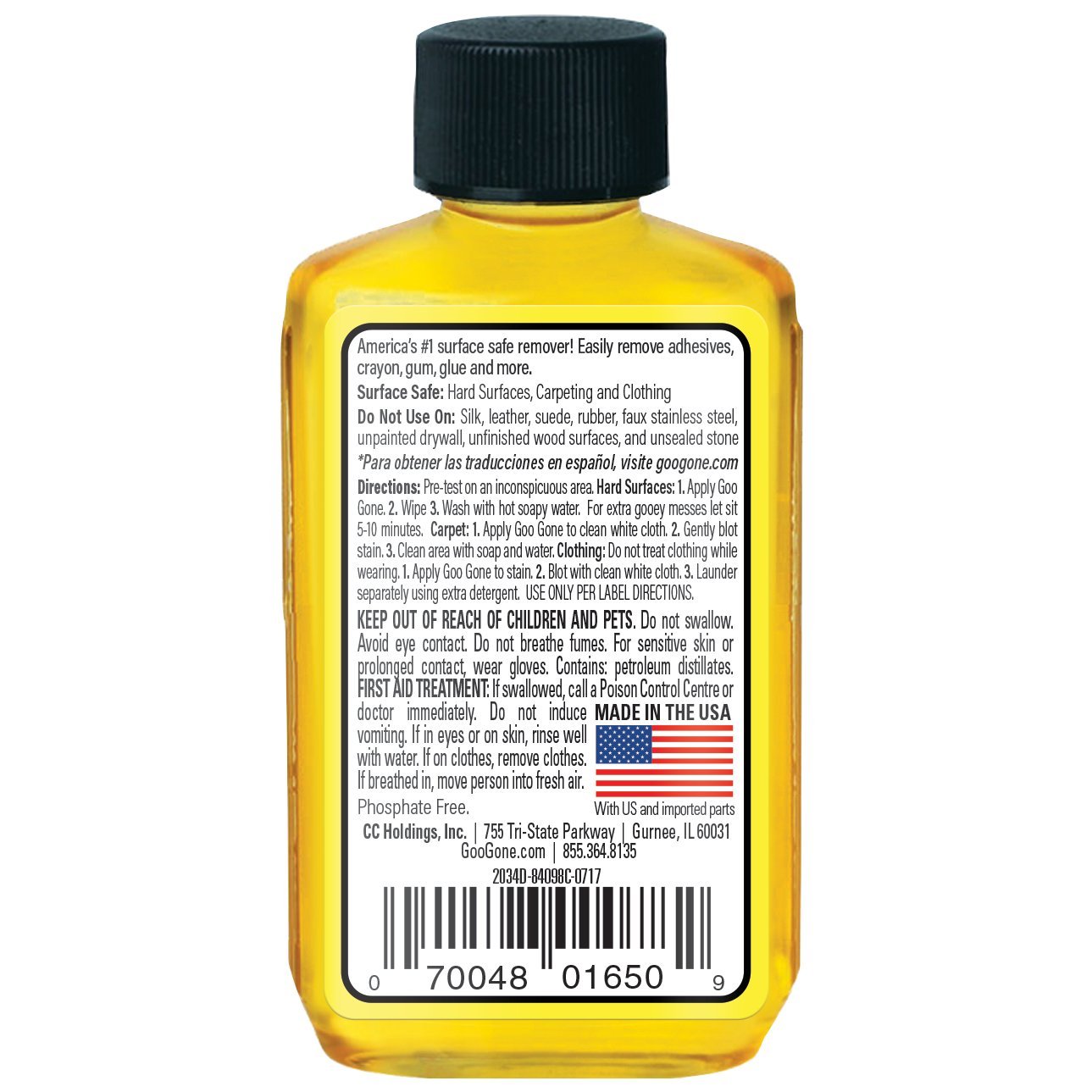 Goo Gone Original - Adhesive Remover - 3 Fl. Oz.: Grocery & Gourmet Food