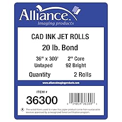 Alliance Wide Format Paper CAD Bond Rolls