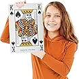 Yuanhe Jumbo Large Playing Cards - Giant Deck of Cards Oversized Full Deck Huge Poker for Casino Party Decorations, 10.5x14.5 inch