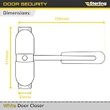 Burg-Wachter Spring Loaded Adjustable Auto Closing Door Closer White view 6