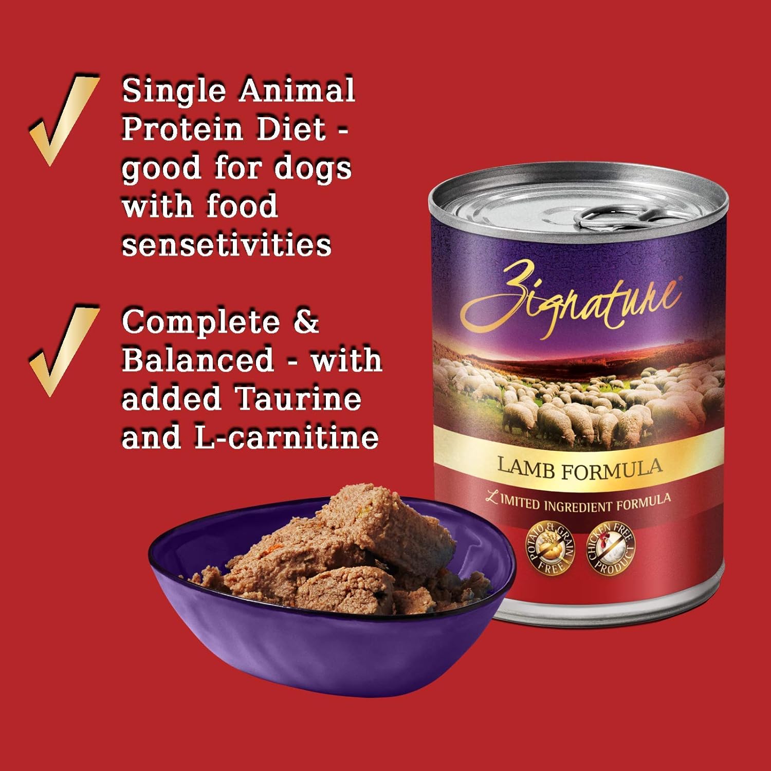zignature canned dog food