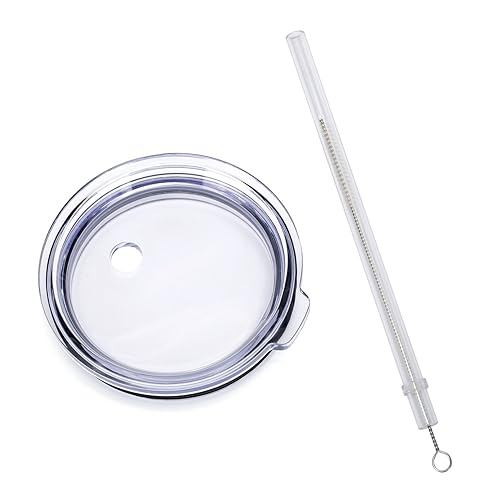 SOEOR Spill Proof Lid With Straw For 30 Oz YETI Rambler, Tumbler