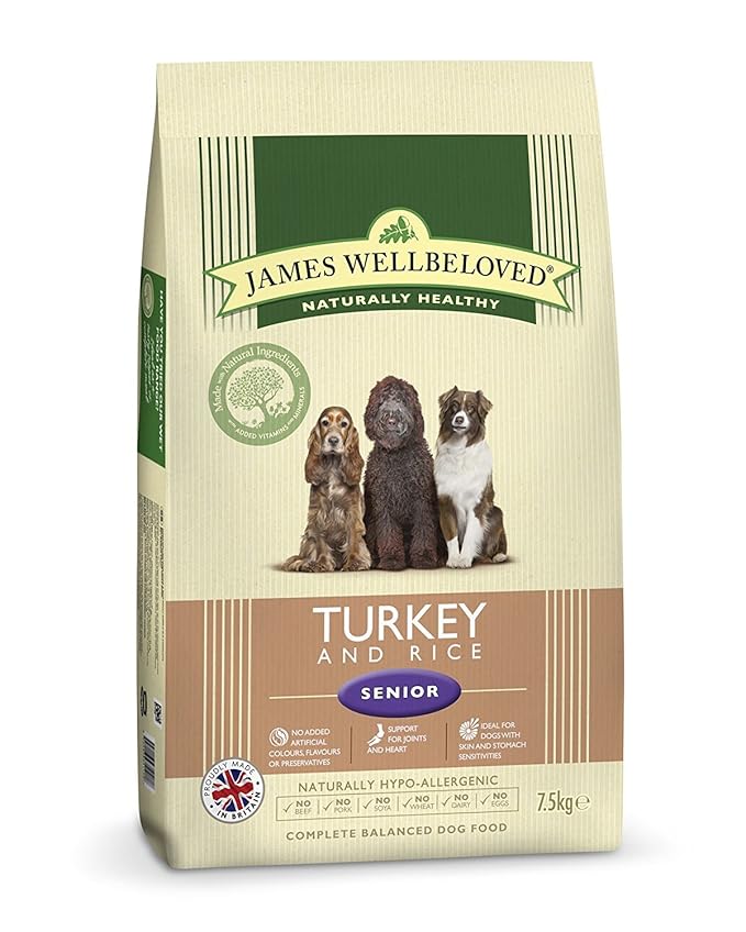 James Wellbeloved Complete Dry Senior Dog Food Turkey and Rice, 15 kg