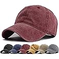 HH HOFNEN Men Women Washed Distressed Twill Cotton Baseball Cap Vintage Adjustable Dad Hat