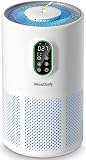 Air Purifiers for Home Large Room up to 1650 ft², WESTHEY H13 True HEPA Air Purifier for Bedroom with Night Light, Air Quality Monitor, Fragrance Sponge, Air Cleaner for Wildfire Smoke Dander Dust
