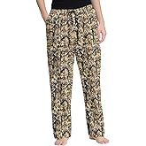 Camo Forest Fishing Men's Pajama Pants with Pockets Elastic Waistband Breathable Lightweight Sleep Pants for Men Soft Lounge Pants M