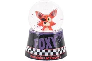 Five Nights at Freddy's Foxy The Pirate Mini Light-Up Snow Globe with Swirling Glitter Display | 3 Inches Tall
