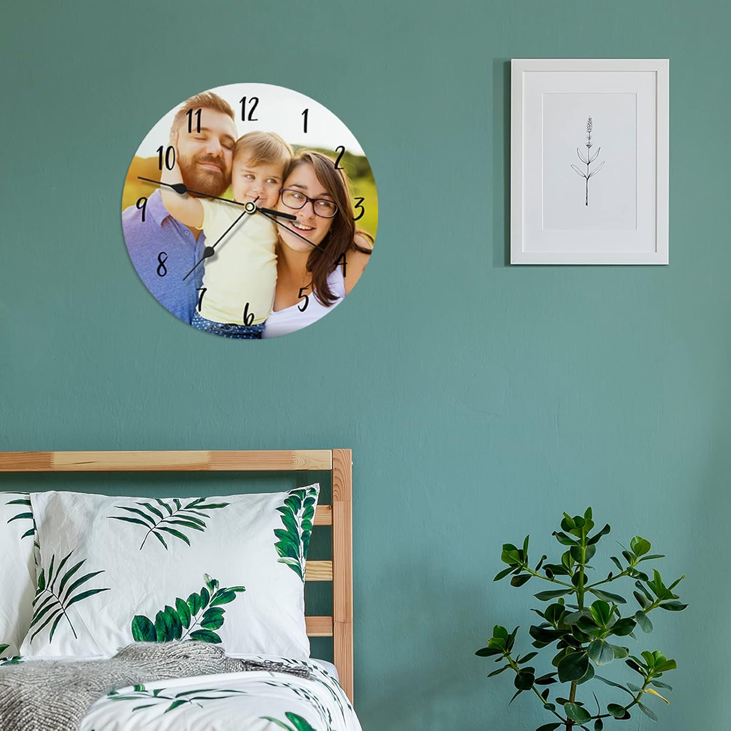 Custom Photo Clock Wall Clock Personalized Modern Design Photo Frame Clocks Art Pictures Clock Unique Home Decor Multi-Photo Clock Gift for Family, Friends: Kitchen & Dining