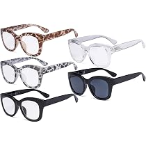 Lot De 4 Lunettes De Lecture +2.50 Femmes - Monture Carrée Oversize Avec Charnières Ressort