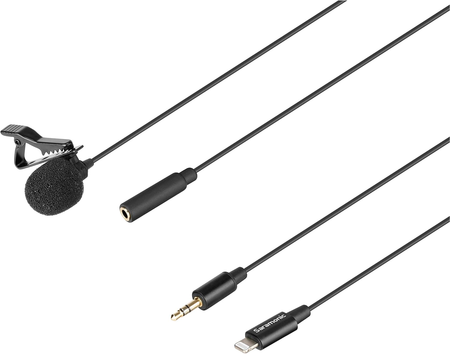 Saramonic Lavalier Microphone with Lightning for Apple iPhone or iPad with a Built-in 19.7-foot (6m) Cable (LAVMICROU1B) - Image 4