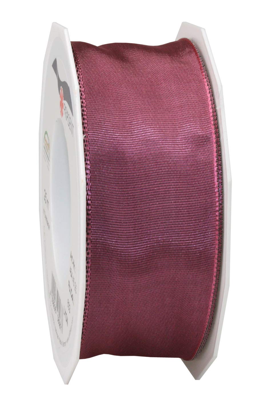 Präsent - Lyon Wired Taffeta Ribbon Berry 40 mm Width, 25 m Length