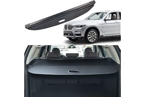 Liizoo Cargo Cover for BMW X3 2018 2019 2020 2021 2022 2023 Accesories Trunk Security Shielding Shade Car Accessory, Black