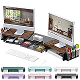 gianotter Dual Monitor Stand Riser, Desk Organizer