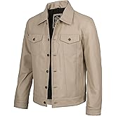 Decrum Leather Jacket For Men - Real Lambskin Vintage Trucker Mens Leather Jackets