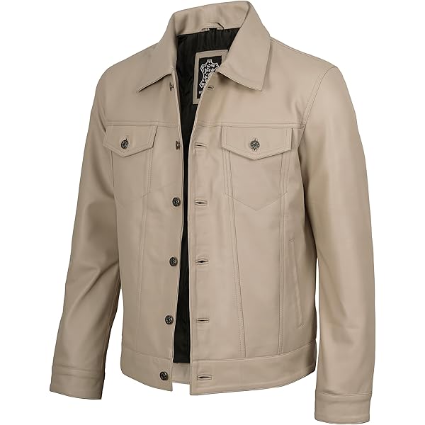 Leather Jacket Men | Vintage Four Pocket Genuine Leather Jacket