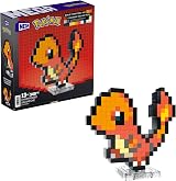 Mega Brands MEGA Pokémon Charmander Pixel Action Figure 349 Pieces Build Display view 1