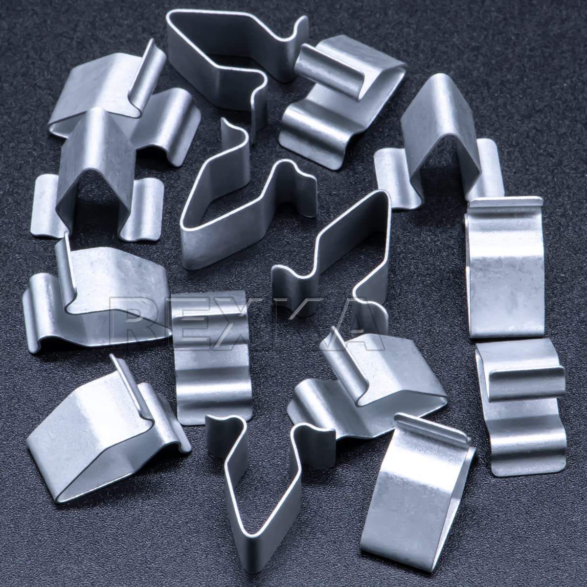 Rexka 15pcs Metal Trim Panel Spring Clip 16mm