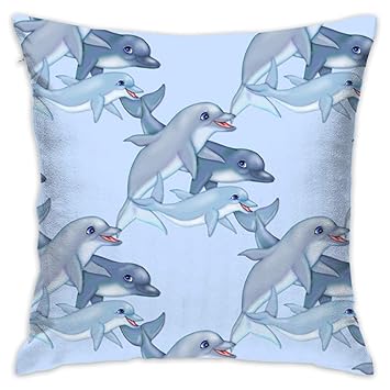 Amazon クッションカバーcute Dolphins 45 45cm北欧人気花柄 Amazon クッションカバーcute Dolphins 45 45cm北欧人気花柄