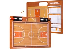 Loplurea Basketball Dry Erase Clipboard for Coaches - Portable Double-Sided Basketball Coaching White Board Accessories with Marker