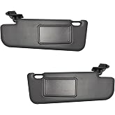Sun Visor Compatible with Fiat 500 2012-2019 without Sunroof OE Quality 2M PLASTIC (Black - Pair)