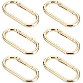 6Pcs Gold Carabiner Clip, 1.5 Inch Small Gold Purse Clip for Purse Strap Keys Handbag (Warning: Not for Human Suspension or Weight Bearing)