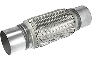 ACROPIX 3"x8"x11.81" Car Exhaust Flexible Pipe Tubing Universal Exhaust Joint with Welding Extension Pipe Stainless Steel Sil