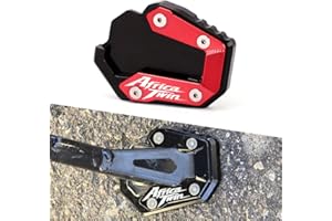 Modeer Compatible with CRF1100L Africa Twin 2019-2024 Motorcycle Kickstand Foot Side Stand Extension Pad Support Plate Pedal CRF 1100 L Accessories (red)