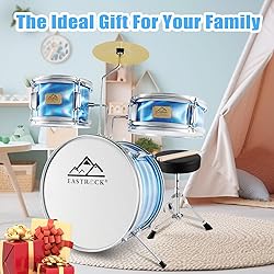 EASTROCK Kids Drum Set, 3 Piece 14'' Junior Drum