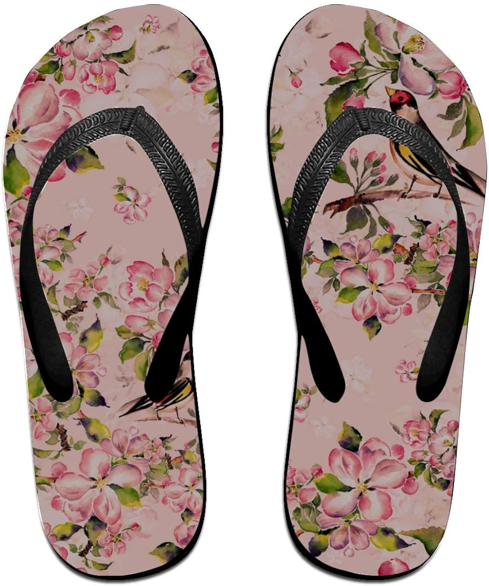 Amazon.com | RYUIFI Comfortable Flip Flops for Women Beautiful Pink Flowers Fancy Flip Flops for 