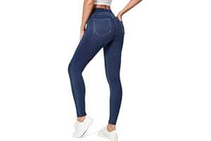 IUGA Stretchy Jeans for Women High Waist Jeggings Tummy Control Skinny Jeans Pull on Leggings with Pockets Trendy Casual