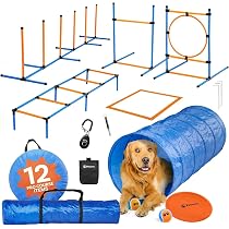 Amazon.com: PetCove Juego de curso de agilidad para perros Equipo ...