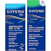 Differin Acne Skin Care Kit, Differin Gel Retinoid Acne Treatment for Face with 0.1% Adapalene & 5% Benzoyl Peroxide Face Wash & Body Wash, Designed for Pimple and Acne Prone Skin