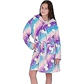 US Angels Plush Robe For Girls- Plush Winter PJ Robe With Pockets, Hoodie & Belt- Ultra-Soft Bathrobe