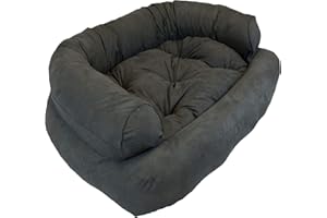 Snoozer Overstuffed Luxury Pet Sofa, Large, Anthracite