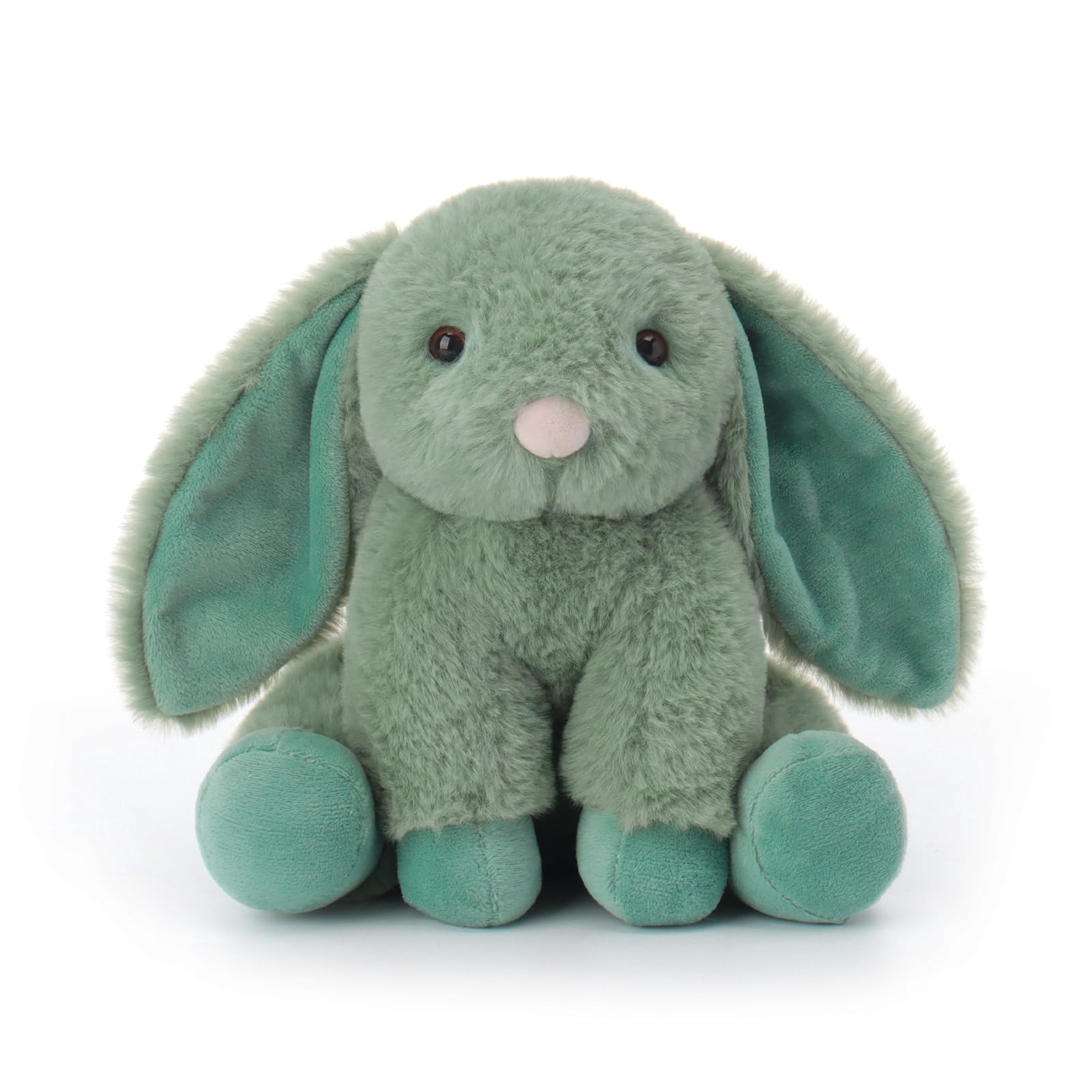 Apricot Lamb Soft Toys Plush Green Bunny Rabbit Stuffed Animal with Fluffy Soft Ears (Green Bunny, 8 Inches)