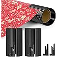Replaceable Wrapping Paper Cutter(2 Rollers & 4 Blades) Christmas Gift Wrap Roll Cutter Tool, Little Sliding Cutter Tube, Rol