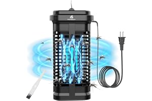 H HOMESUIT Homesuit Bug Zapper Indoor and Outdoor 20W, High Powered 4000V Electric Mosquito Zapper, Waterproof Mosquito Trap Outdoor, Electronic Mosquito Killer, Insect Fly Trap for Home Backyard Patio