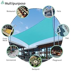 SunnyRoyal 17'x22' Sun Shade Sail Super A Ring Wire