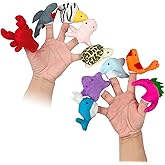 Sealive Finger Puppets for Toddlers 1-3, Animal Finger Puppets, Soft Plush Animal Toys for Storytelling, Educational Toy Set for Boys & Girls, Great for Home, School, Parties & Travel