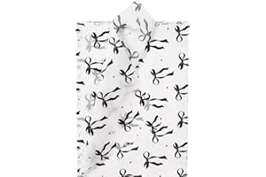 WRAPAHOLIC Black Bow Wrapping Tissue Paper - 30 Sheets 14 x 20 Inch Black Ribbon Bow Tissue Paper Bulk for Birthday, Wedding,