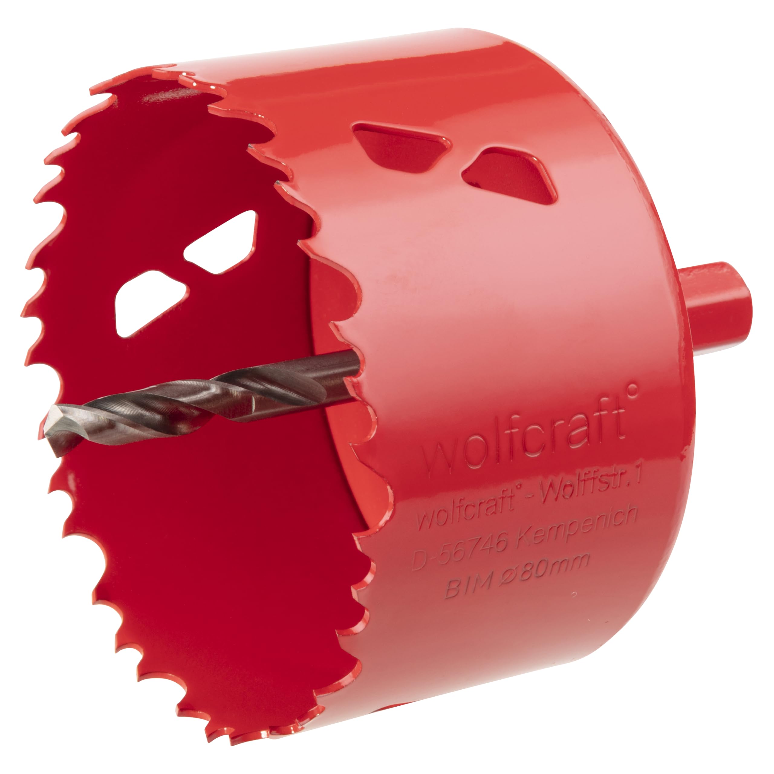 wolfcraft Bi-Metal Hole Saw, Ø 80 mm I 5485000 I For drywall materials, wood, plastics and metals, cutting depth 40 mm