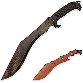 SV Handmade cast Manganese Steel Chopping Blade Sword, Full Tang, Outdoor, Hunting, Camping, Hiking, Survival, with Protective Cover, Multiple Styles to Choose from
