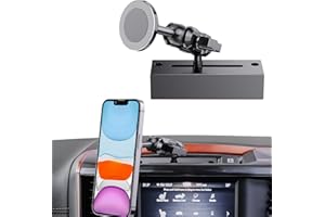 SwiftGaze Metal Magnetic Phone Mount for 2019+ RAM 1500/2500/3500 & 2019+ RAM TXR, OEM Holes Screws Install Super Stable for Off Road Bumpy Road Dodge 1500 Phone Holder Cool Ram Accessory