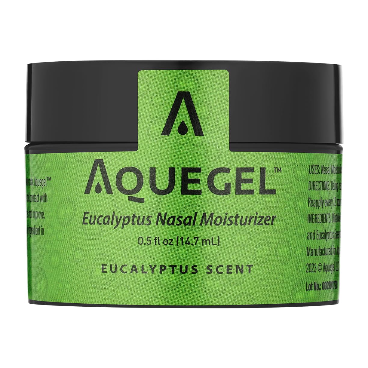 Aquegel Nasal Moisturizer +Eucalyptus (Breathe Easy), 12-Hour Nasal Dryness Relief, Water Based Nose Gel, Oxygen Therapy Nasal Moisturizer, Dry Nose, Nasal Dryness, Nosebleeds, Subtle Eucalyptus Scent