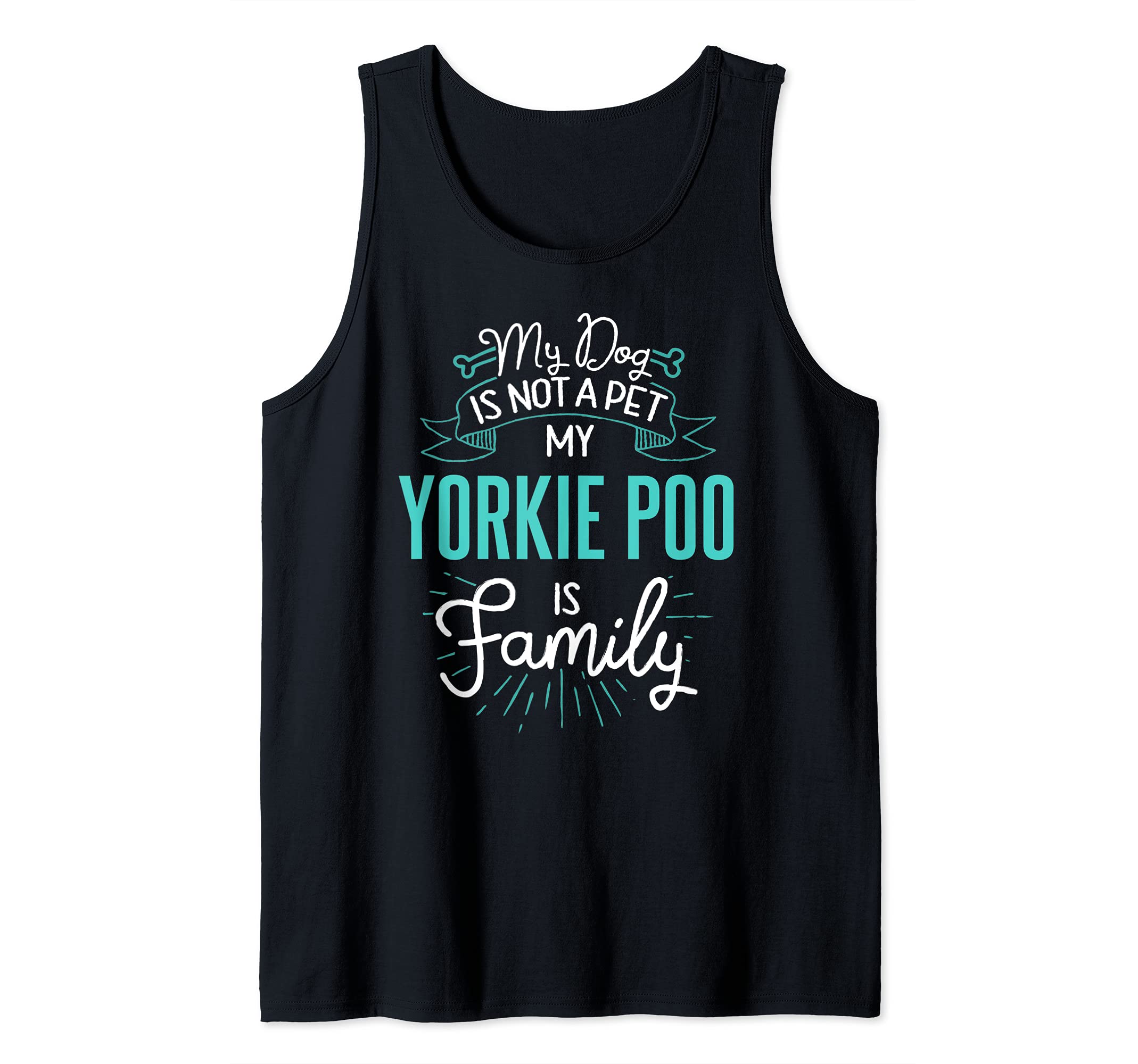 Cute Yorkie Poo Design Family Dog Giftn Tank Top